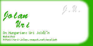 jolan uri business card